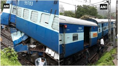 Seating Cum Luggage Rake (SLR) Coach of Madurai Express Derailed in Maharashtra's Khandala