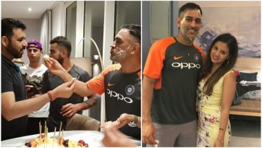 Mahendra Singh Dhoni Celebrates 37th Birthday with his Wife, Daughter Ziva and Team India Players in England: Watch Video