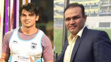 Neeraj Chopra Clinches Gold at Sotteville Athletics Meet, Virender Sehwag Congratulates the Javelin Thrower