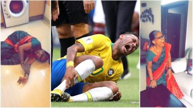 Neymar Challenge Mimicry Video: Watch Indian Lady Enact Brazilian Footballer's Diving Antics at FIFA World Cup 2018!