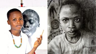 11-Year-Old From Nigeria Creates Realistic Paintings, Wins Praise Globally! Check Pics And Video of His Artworks