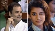 Priya Prakash Varrier Says Rahul Gandhi's Wink After Hugging Narendra Modi in Parliament Was a Sweet Gesture: Watch Video