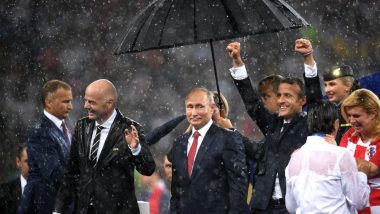 Russian President Vladimir Putin's Umbrella Hogs All Limelight at 2018 FIFA World Cup Presentation