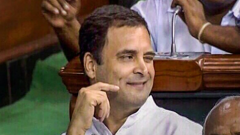 Rahul Gandhi Winks in Parliament Again, This Time During Rafale Debate! Watch Video