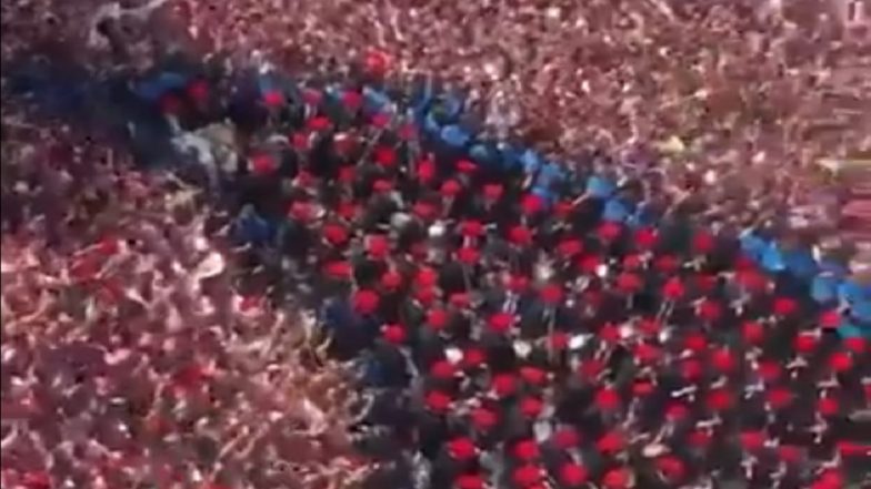Viral Video of Purported Croatians Dancing in the Streets Before FIFA World Cup Final is Fake, Video is of Spanish Festival San Fermin
