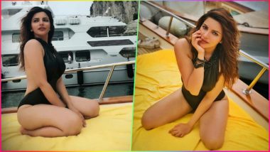 Hot Pics Alert! Shama Sikander Sizzles in a Sexy Black Monokini on a Yacht