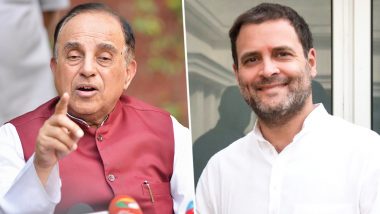 Subramanian Swamy Hits Out at Rahul Gandhi; Says, He Can Be the President of UN, USA, Russia, and China Too, if Congress Wants (Watch Video)