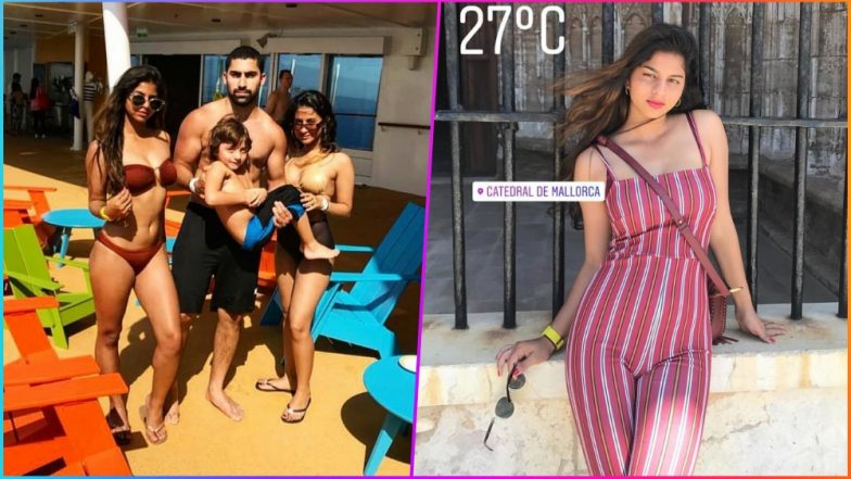 Suhana Khan Poses in a Sexy Tiny Bikini With Younger Brother AbRam: See Pictures of SRK Kids From European Family Vacation