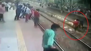 Alert RPF Personnel, Passengers Save Man From Committing Suicide on Tracks at Kurla Station, Watch Video