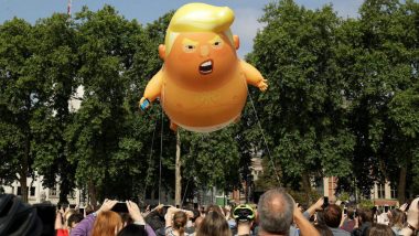 'Trump Baby' Balloon Lifts Off in British Parliament as Crowds Gather to Protest the US President's Visit to Britain