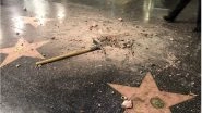 Donald Trump Star on Hollywood Walk of Fame Destroyed with a Hammer, Once Again (Watch Video)
