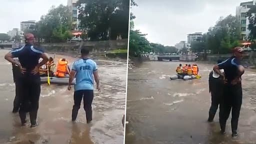Mumbai Rains: Two Boys Go Missing in Dombivali Nullah; Search and Rescue Operation Underway