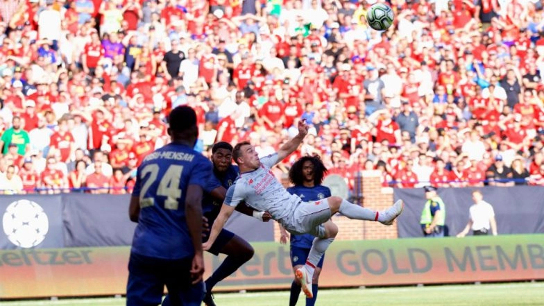 Xherdan Shaqiri Scores a Bicycle-Kick Goal on Liverpool Debut Against Manchester United in International Champions Cup Match: Watch Video