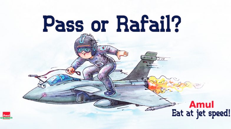 Rafale Deal Controversy Gets an Amul Doodle After No-Confidence Motion Debate in Parliament; Ad Ask If It's ‘Pass or Rafail’