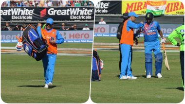 Ireland vs India: MS Dhoni Serves Drinks During the Match, Netizens Praise His Gesture