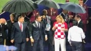 2018 FIFA World Cup Final: Twitter Trolls Russia as Vladimir Putin Gets Umbrella Amid Rains, While Presidents of France & Croatia Get Drenched