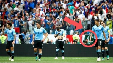 India, Pakistan Flags Spotted During Uruguay vs France 2018 FIFA World Cup Quarterfinal Match