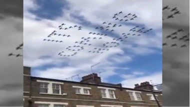 Viral Video Showing UK’s RAF Aircrafts Spell 'It’s Coming Home' Was Fake, Same Video Being Shared Again Ahead of France vs Croatia 2018 FIFA World Cup Final