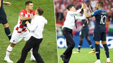 2018 FIFA World Cup: Kylian Mbappe Gives a High-Five to the Pussy Riot Pitch Invader; Picture Gets Viral