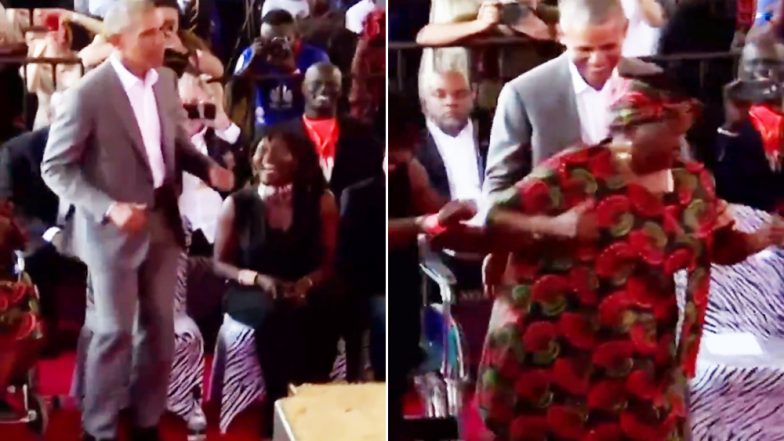Barack Obama Shows Off His Dance Moves With Step-Grandmother in Kenya (Watch Video)