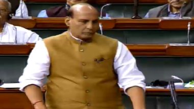 Terrorism in Kashmir Close to Nil Post Article 370 Repeal, J&K on Path to Normalcy: Rajnath Singh Tells Lok Sabha