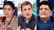 Alwar Lynching: Piyush Goyal Calls Rahul Gandhi 'Merchant of Hate', Smriti Irani Hits Out at Congress President Over Tweet