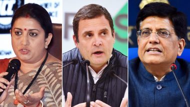 Alwar Lynching: Piyush Goyal Calls Rahul Gandhi 'Merchant of Hate', Smriti Irani Hits Out at Congress President Over Tweet