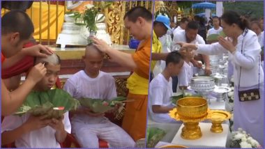 Thailand Football Team Boys Rescued From the Cave Are Ordained As Buddhist Novices; Watch Video