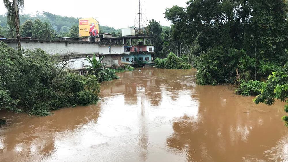 Water enters houses as Cherupuzha River, a tributary of the Chaliyar River in Malappuram's Areekode town overflows. Water enters houses as Cherupuzha River, a tributary of the Chaliyar River in Malappuram's Areekode town overflows.