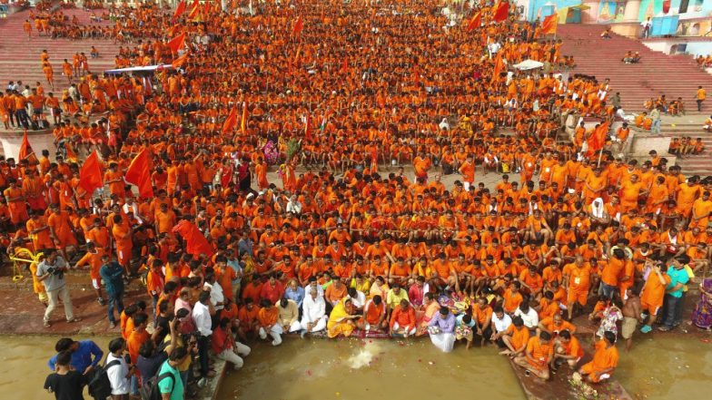 Shravan 2018: Thousands of Shiva Devotees Throng UP Temples, Police Use Drone Cameras for Close Watch
