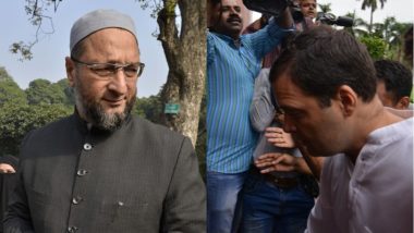 Asaduddin Owaisi Hits Out at Rahul Gandhi, Says Children Being Killed in The Name of Cow And You Are Hugging PM Modi
