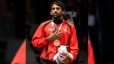 Asian Games 2018 Gold Medalist Bajrang Punia Returns Home; Gets a Warm Welcome (Watch Video)