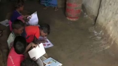 Chhattisgarh: Students in this Anganwadi Study on Wet Floors