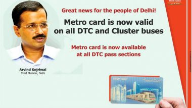 Delhi Cabinet Approves Proposal for 10 Per Cent Discount on Using Metro Card in DTC Buses