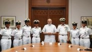INSV Tarini Crew Members Awarded Nav Sena Medal On Eve Of 72nd Independence Day