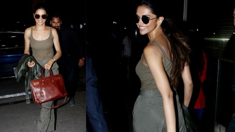 Deepika Padukone's Basic Military Green Ensemble At The Airport Is A Winner - View Pics