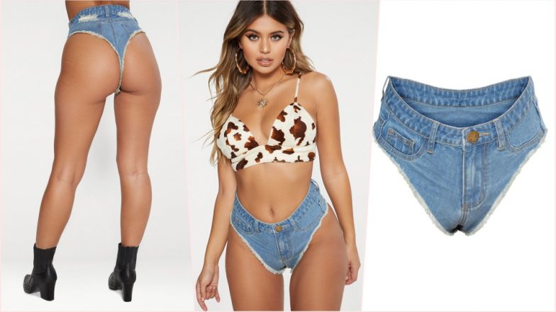 This Denim Thong That Shows Your Whole Bum Is the Latest in Nearly-Naked Bizarre Denim Fashion (See Pics)
