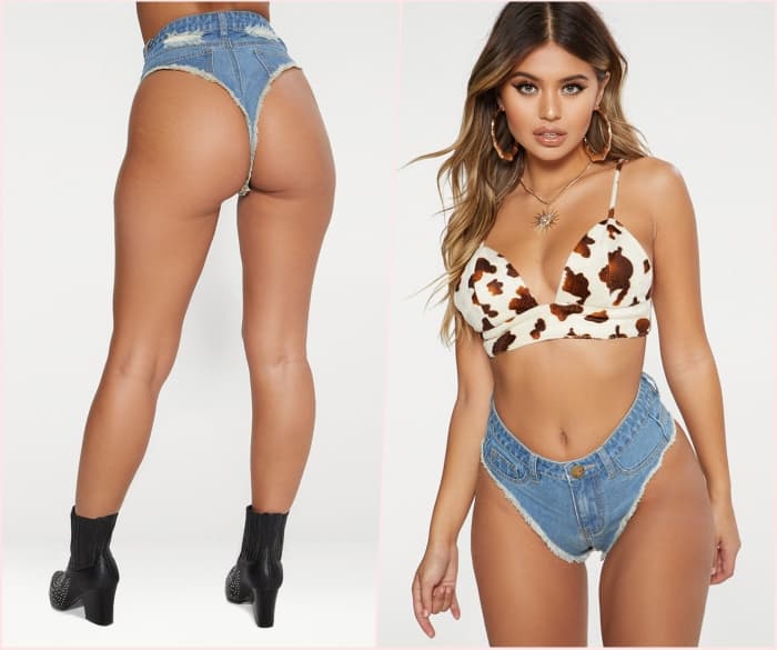 This Denim Thong That Shows Your Whole Bum Is the Latest in Nearly-Naked  Bizarre Denim Fashion (See Pics)