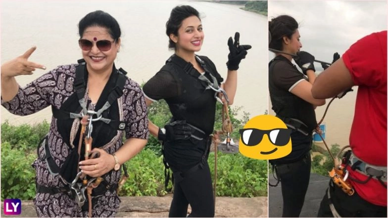 Divyanka Tripathi and Her Mother Zipline Over Kerwa Dam Lake in Bhopal, the Longest Twin Zip in Asia! See Video of YHM Actress in Most Badass Avatar