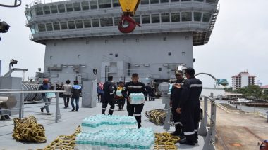 Kerala Floods: INS Deepak Disembarks Ration, Drinking Water at Southern Navy Command; Death Toll Reaches 370