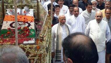 Narendra Modi Walks 4 kms to Reach Smriti Sthal! PM Takes Part in Atal Bihari Vajpayee's Funeral Procession 