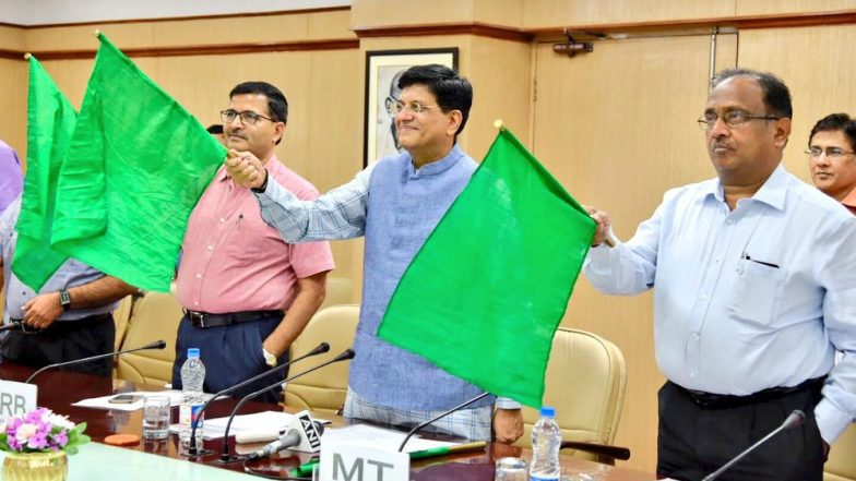 Railway Minister Piyush Goyal Flags Off Kathgodam-Dehradun Naini-Doon Janshatabdi Express 