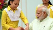 Was Aadhaar Card Mandatory For Girls Tying Rakhi to Narendra Modi? Fake News Goes Viral on Social Media