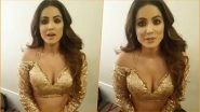 Hina Khan Shows Off Deep Cleavage in a Sexy Golden Top! Watch This Hot BTS Video