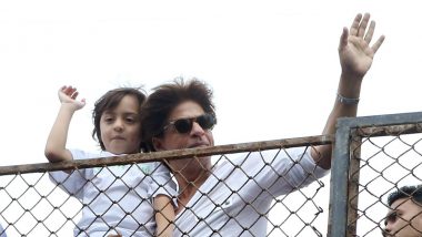 Eid Special: Shah Rukh Khan and Son AbRam Greet Fans Outside Mannat! View Pics