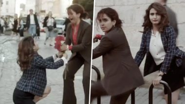 Fatima Sana Shaikh and Sanya Malhotra Take Over the Streets of Europe With Their Craziness – Watch Video