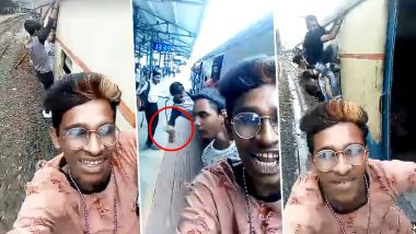 Mumbai Youth Perform Dangerous Stunts on Moving Local Train, Snatches Commuter’s Phone, Detained As Video Goes Viral