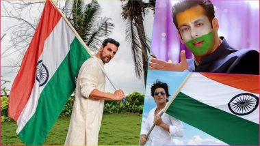 Independence Day 2018 GIF Images: Shah Rukh Khan, Akshay Kumar, Salman Khan Inspired I-Day GIFs and Animated Stickers Are a Must Send This 15th August!