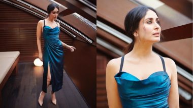 Kareena Kapoor Khan Launches Her Makeup Line With Lakme In A Sea Green Thigh Slit Dress And Boy Is It Fabulous - View Pics