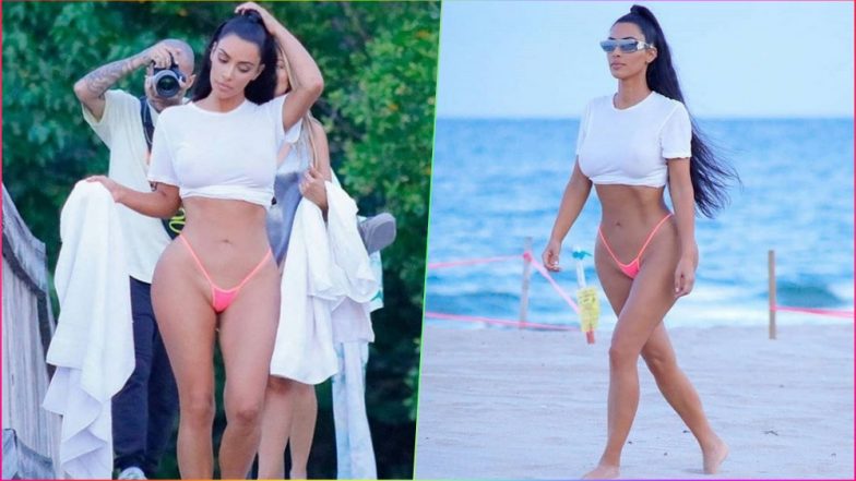 Dare to Bare! Kim Kardashian Wears Tiny Neon-Pink Thong and It Was &lsquo;Wardrobe Malfunction Waiting to Happen&rsquo;